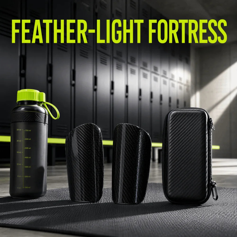 3pcs Carbon Fiber Soccer Shin Guards Black Lightweight Leg Protectors Ergonomic Fit Shock Absorbing Shin Pads Youth Sports