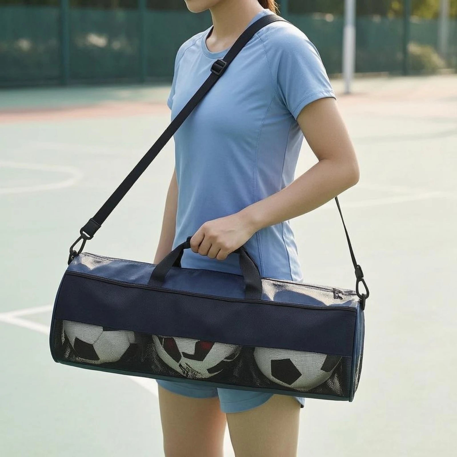 Soccer Ball Bag Metal Hardware Athletic Storage Carry Sack
