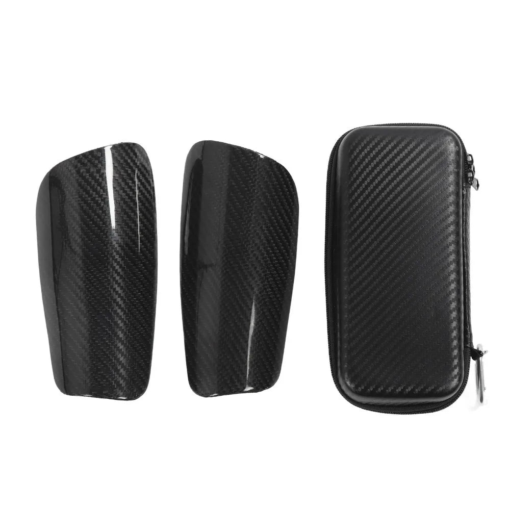 3pcs Carbon Fiber Soccer Shin Guards Black Lightweight Leg Protectors Ergonomic Fit Shock Absorbing Shin Pads Youth Sports